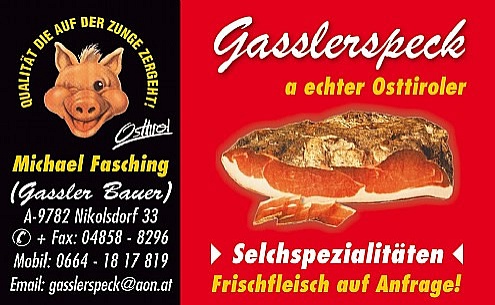 Gasslerspeck Nikolsdorf