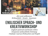 Mi, 13.12. Englischer Sprach- und Kreativworkshop von 09-11 Uhr