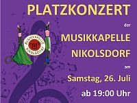 SA, 26.07. - Platzkonzert, Kulurarena Nikolsdorf