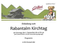 So, 07.09. - Rabantalmkirchtag