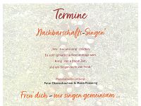 Fr, 16.05. - Nachbarschafts-Singen in Lavant
