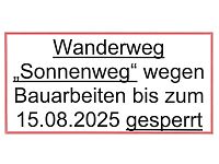 SPERRE "Sonnenweg"