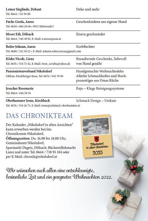 Advent im Dorf Sponsoren