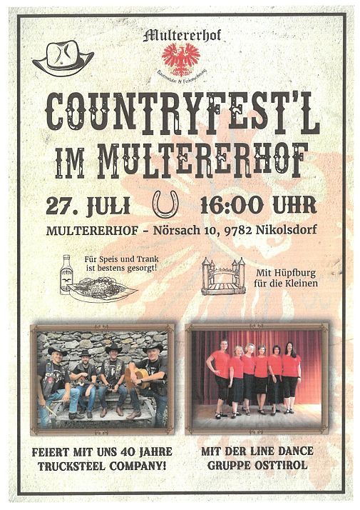 Countryfestl Multerer Einladung