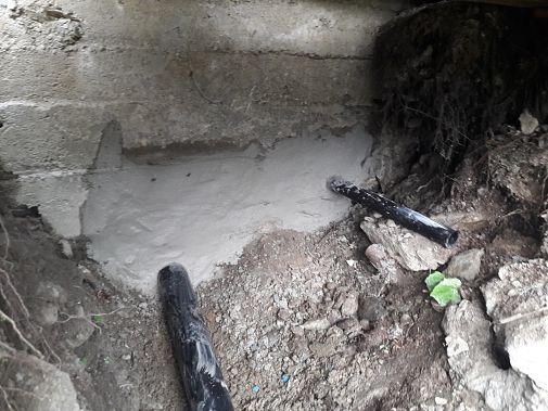 Einputzen Überlauf und Ablauf