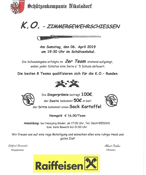 K.O. Zimmergewehrschießen