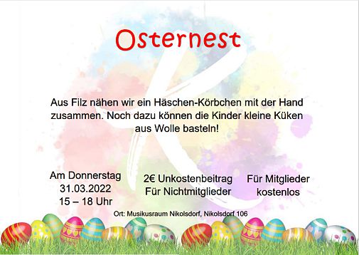 Osternest aus Filz nähen
