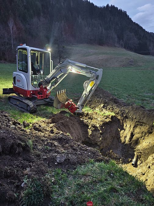 Reparieren und verfüllen