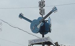 ...Crossroads Highway 49/61" in Clarksdale...legendäre Straßenkreuzung für Blues-Insider