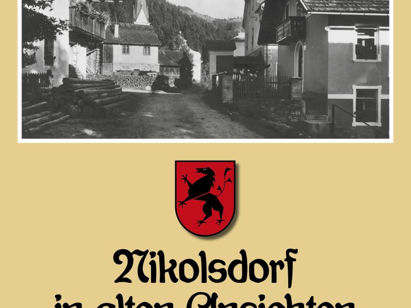 Titelseite Jahreskalender "Nikolsdorf in alten Ansichten" 2026